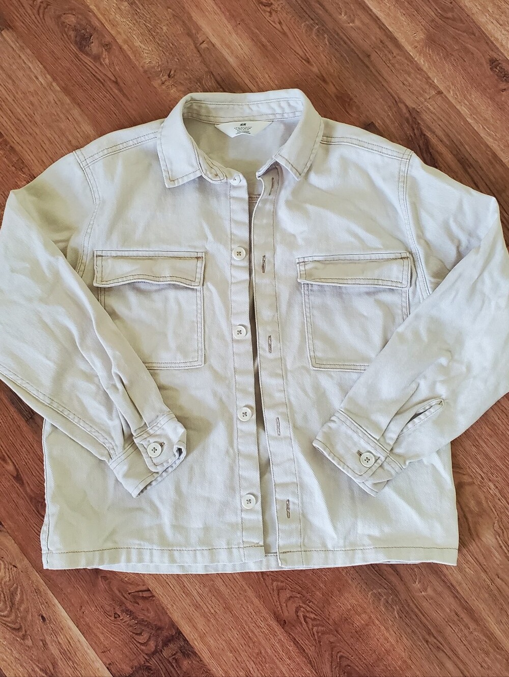 H&M Light Beige Casual Jacket Size 14 Kids Boys